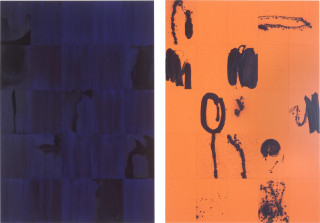 Lindy Lee Nell and Every Little Thing, 1995; Photocopy and acrylic on Stonehenge paper; 205 x 143 cm; 2 parts, 25 panels each; enquire