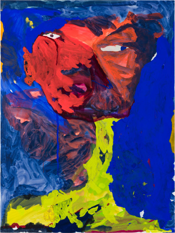 Tom Polo so into you, so into view (precarious neck), 2021; acrylic and Flashe on canvas; 182 x 132 cm; more info; enquire
