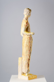 Linda Marrinon Summer, 2025; painted plaster and hessian; 100 x 28 x 24 cm; enquire