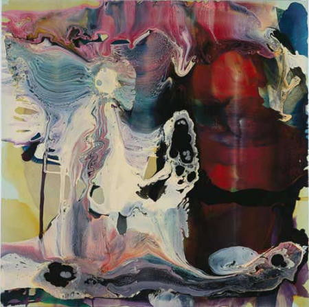 Dale Frank Fortune Cookie Road 1. Beauty is worse than wine, it intoxicates both the holder and the beholder., 2004; varnish on acrylic on canvas; 200 x 200 cm; enquire