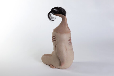 Patricia Piccinini Butthole Penguin II, 2018; Silicone, hair; 47 x 21.7 x 29.6 cm; Edition of 6 + AP 2; Enquire