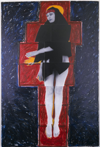 Julie Rrap Persona and Shadow: Madonna, 1984; cibachrome print; 199 x 110 cm; Edition of 9 + 2 A/Ps; enquire
