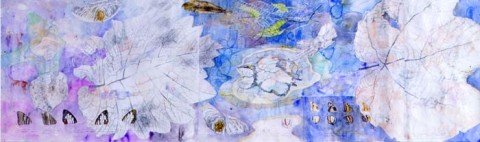 John Wolseley The architecture of leaves in Java and Malaysia, 2000; from the series 14.; watercolour on paper; 75 x 260.5 cm; enquire