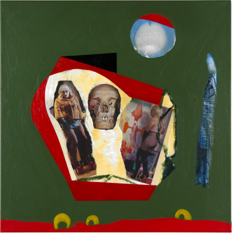 Gareth Sansom Space Odyssey (Kubrick), 2012; oil and enamel on linen, collage of photographs; 60 x 60 cm; enquire