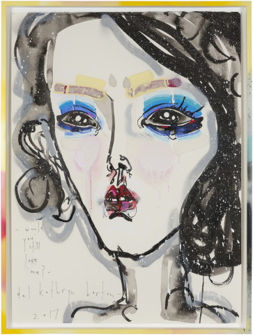 Del Kathryn Barton would you still love me, 2017; ink and acrylic on hot press paper; 80.5 x 60.5 cm; Enquire