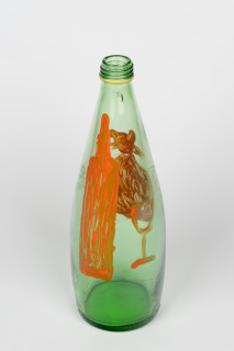 Jenny Watson Bottles, 1992; group of six assorted painted bottles; dimensions variable; enquire