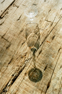 Bill Culbert verre a vin/wine glass, 1992; colour photograph; 31 x 27 cm; Edition of 20; enquire