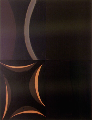 Tony Clark Lontano XXVI, 2000; from the series Lontano; Acrylic on canvas board; 122 x 91.5 cm; 4 panels; enquire