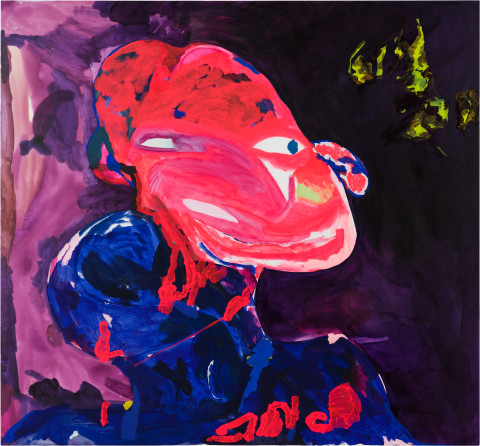 Tom Polo watch and witness, 2021; acrylic and Flashe on canvas; 198 x 213 cm; more info; enquire