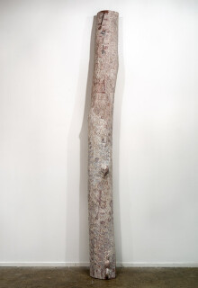 Nyapanyapa Yunupiŋu Bathala, 2012; 4274C; natural earth pigments on bark; 257 x 30 x 30 cm; enquire