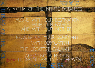 Imants Tillers Nature Speaks: DR, 2012; acrylic, gouache on 16 canvas boards, nos. 91120-91135; 101 x 141.5 cm; enquire