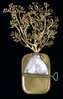 Fiona Hall Araliya (Sinhala), Thulappanai (Tamil) / Frangipani Plumeria actifolia / Temple tree, 1999; from the series Paradisus Terrestris; aluminium & tin; 26 x 18 x 4 cm; Enquire