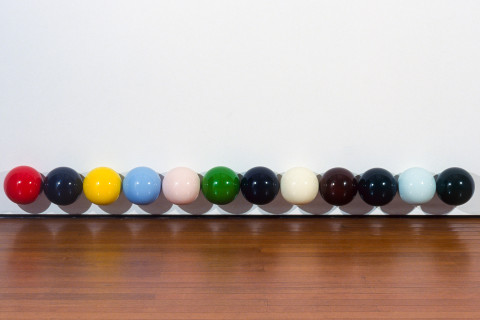 John Adair Ephod #1, 1999; enamel on resin; 12 balls, 20 cm diameter each; enquire