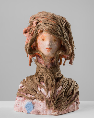 Linda Marrinon Secessionist, Vienna, 1897, 2020; plaster and hessian; 36 x 25 x 16 cm; more info; enquire