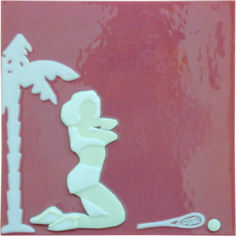 Kathy Temin Frozen Moment: Posing, 6, 2002; fused glass; 31 x 31 cm; enquire