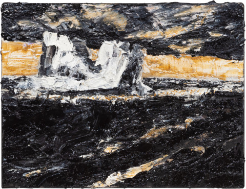 Mandy Martin Iceberg 2, 2008; ochre, pigment and oil on linen; 30 x 40 cm; enquire