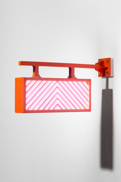 Callum Morton City Lights #13, 2026; steel, powder coating, lights; 34.5 x 66 x 12 cm; enquire
