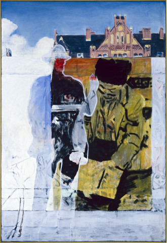 Gunter Christmann Und Ick Kiek In Die Röhre, 1990; acrylic on canvas; 244 x 168 cm; enquire