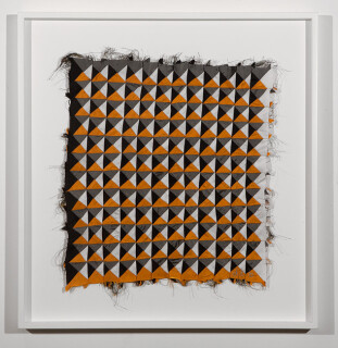 Del Kathryn Barton makes dirty action in midnight, 2012; Dupion silk & embroidery cotton; 60.5 x 57.5 cm; enquire