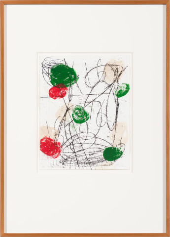 Newell Harry Untitled, 2015-16; ink monoprint, oil stick, bitumen and gesso on paper; 71 x 51 cm; (framed); enquire