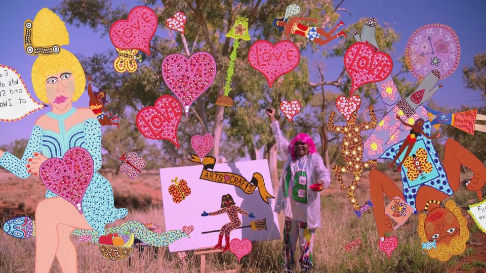 Kaylene Whiskey, Ngura Pukulpa - Happy Place (still), 2022, single channel digital video with sound, 8 minutes 8 seconds, Edition of 3 + 2 AP