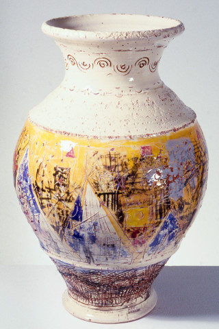 Victor Rubin Triangulation of Planets and Moons, 1987; glazed earthenware; enquire