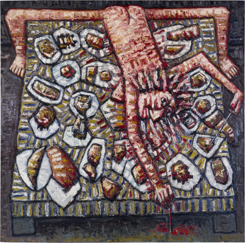 Keith Looby Trenz Arteating Radical, 1983-84; from the series The Arteaters; oil on canvas; 167 x 170 cm; enquire