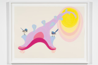 Patricia Piccinini Double Shoe Tree, 2025; acrylic on paper; 56 x 76 cm; enquire