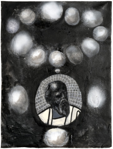 Tony Clark Design for a Portrait Jewel (A.J.C), 2015; acrylic on canvas; 98 x 74 cm; enquire