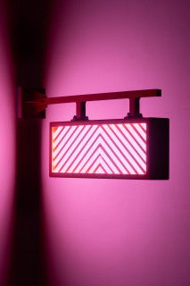 Callum Morton City Lights #13, 2026; steel, powder coating, lights; 34.5 x 66 x 12 cm; enquire