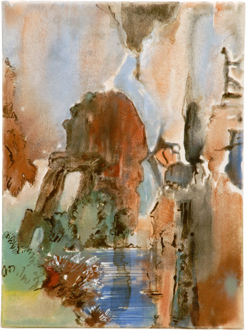 Mandy Martin Salvadoresque 4, 2006; mixed media, pigment and acrylic on paper; 40 x 30 cm; enquire