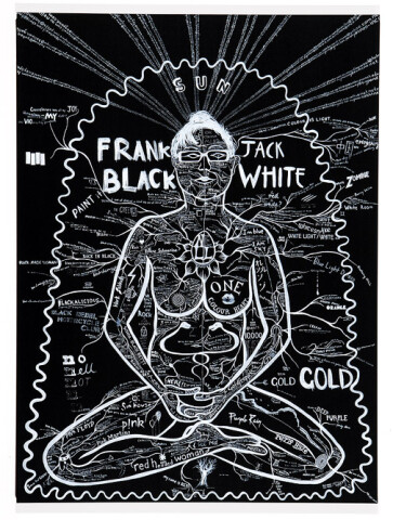 Nell 8. Sound is Vibration, Colour is Light, Friends are Everything, 2008; gouache and marker on canvas ; 137 x 101.5 cm; enquire