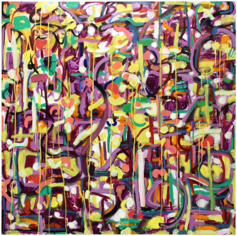 Angela Brennan Infinity plus Twelve, 2011; oil on linen; 153 x 153 cm; enquire