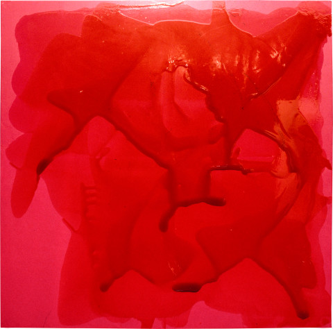 Dale Frank The Pink Dead Slut Painting — Oliver, 1996; varnish on acrylic on linen; 200 x 200 cm; enquire