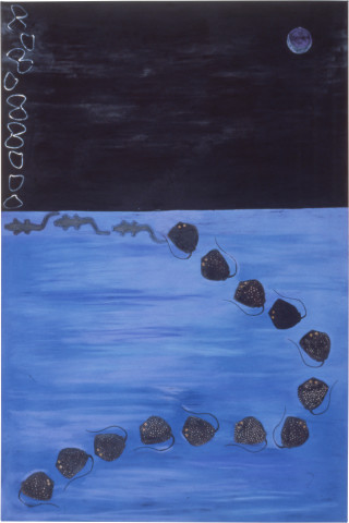 Fiona Foley Yanbilna, 1989; acrylic, pastel, ink and collage on paper; 152 x 102 cm; enquire