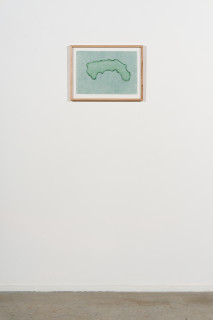 installation view; Callum Morton Spill #1, 2024; pencil and gouache on paper; 30 x 42 cm; enquire