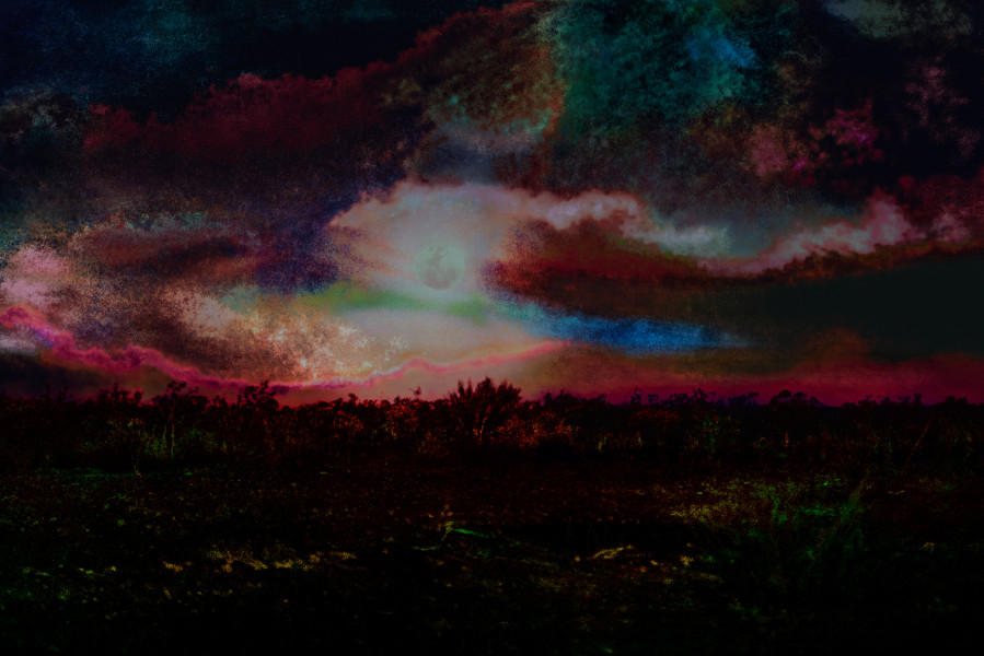 Tracey Moffatt Moon (Giidan), 2024; from the series The Burning; digital colour print; 128 x 190 cm (framed); Edition of 6 + 2 AP; more info; enquire