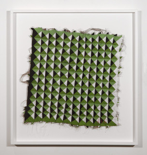 Del Kathryn Barton makes dirty action in midnight, 2012; Dupion silk & embroidery cotton; 60.5 x 57.5 cm; enquire