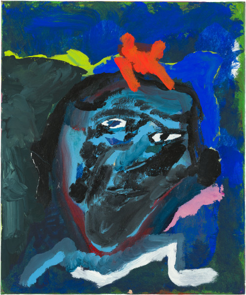 Tom Polo my eyes to replace your eyes, 2019; acrylic and Flashe on canvas; 60 x 50 cm