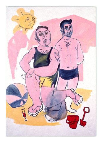 Linda Marrinon Bad Boys By The Beach, 1990; oil on canvas; 213 x 152 cm; enquire
