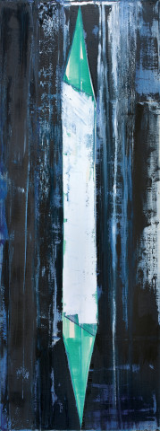 John Firth-Smith Point Perpendicular, 2012; oil on linen; 6.6 3/4' x 2.5 1/2' (200 x 75 cm); enquire