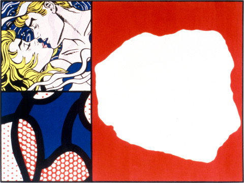 Maria Kozic Lips, 1985; from the series Lichtenstein Dots; acrylic paint on wood; 91 x 122 cm; enquire