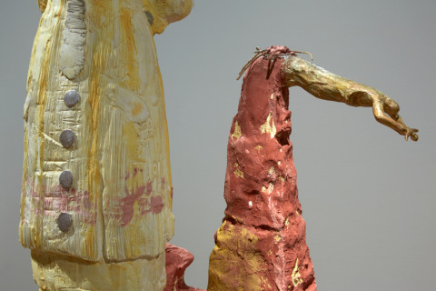 Linda Marrinon Woman of Albert, France 1916 (detail), 2019; painted plaster; 150 x 103 x 62 cm; enquire