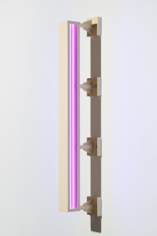 Callum Morton City Lights #12, 2026; steel, powder coating, lights; 130 x 24.5 x 12 cm; more info; enquire