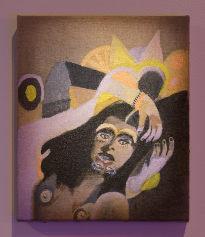 Sarah  Contos Self Portrait ( as Frances Farmer after Nirvana), 2009-14; oil on linen; enquire