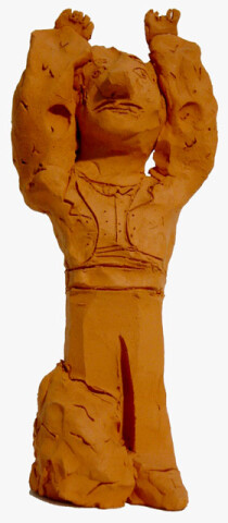 Linda Marrinon Man with Bolero, 1999; Terracotta; 28 x 12 x 7 cm; enquire