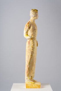 Linda Marrinon Summer, 2025; painted plaster and hessian; 100 x 28 x 24 cm; enquire