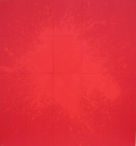 Lindy Lee True World, 2004; acrylic and wax on board; 20 panels, 160 x 150 cm; enquire