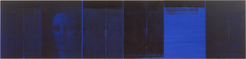 Lindy Lee Zero, 1994; photocopy and acrylic on Stonehenge paper; 41 x 171.5 cm; 6 panels; enquire