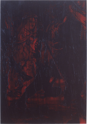 Lindy Lee The Pleasure of Perfect Opposition, 1991; oils and wax on canvas; 195 x 137 cm; enquire